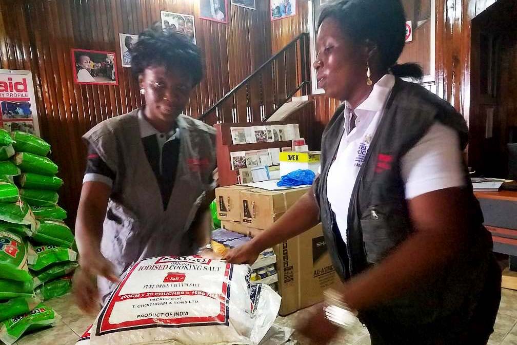 ActionAid delivered food to thousands of people in Sierra Leone following the mudslides.