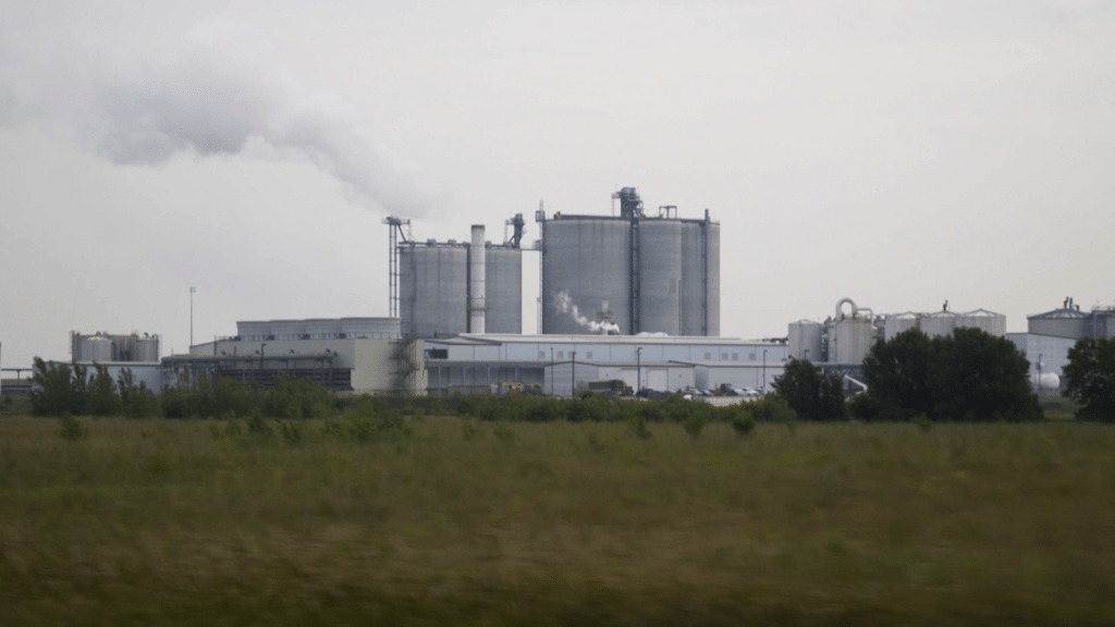 Cement structures emitting smoke. The Trump Administration's changes to biofuels policy only benefits agribusiness.