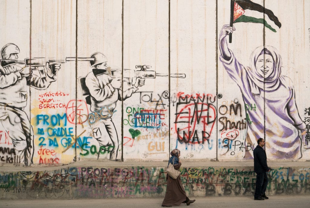 The Separation Wall that divides Israel and the West Bank