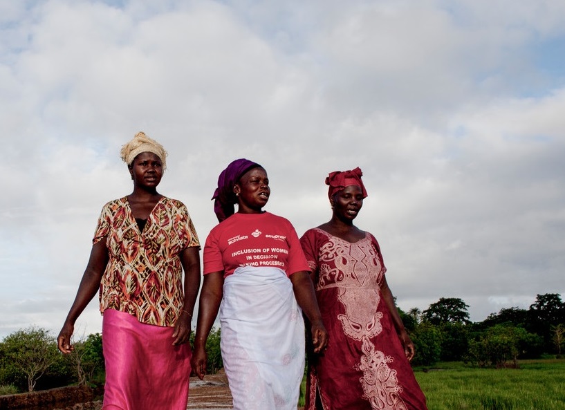 group of three women