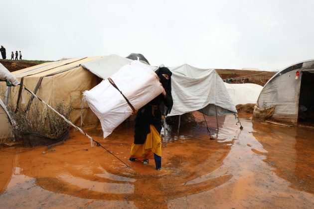 A camp in Northern Syria affected by the recent flooding