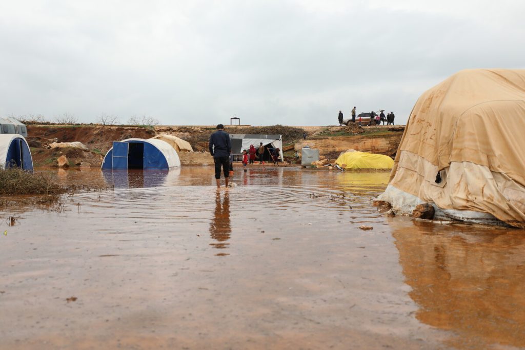 A camp in Northern Syria affected by the recent flooding