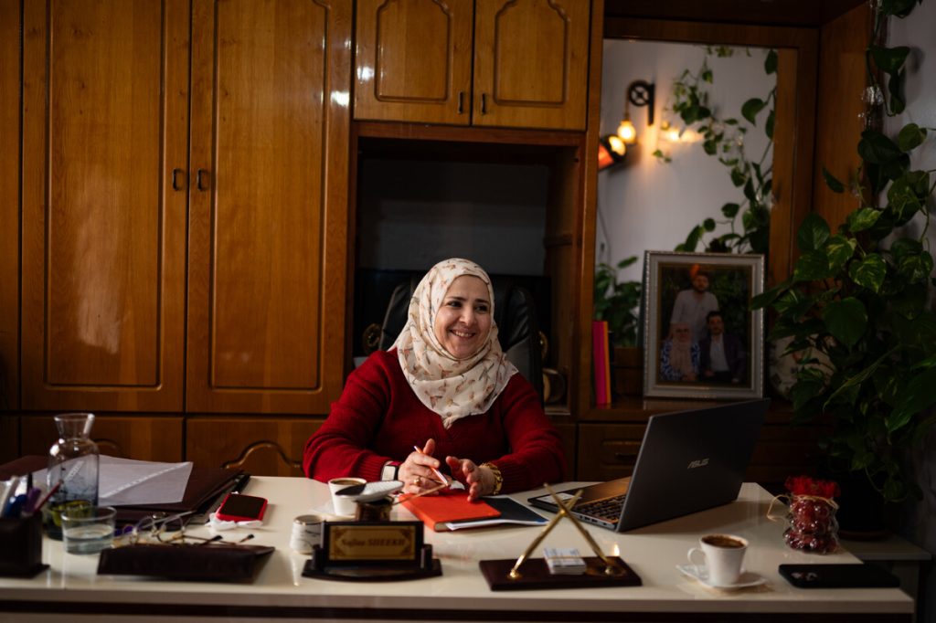 Najlaa Alsheikh, founder of Kareemat, a women’s shelter and community center partnered with ActionAid. Photo: Cansu yıldıran/ActionAid.